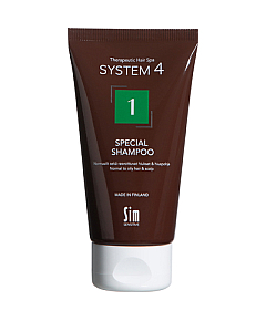 Sim Sensitive System 4 - Терапевтический шампунь №1 для нормальной и жирной кожи головы 75 мл